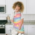 thumbnail image 2 of Dreamy Pastel Wave Pattern Kids Aprons for Girls and Boys,Adjustable Neck Strap Toddler Aprons for Kids Cooking Baking, 2 of 2