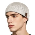 thumbnail image 5 of Apeya Men's Mesh Brimless Docker Cap, Breathable Summer Skullcap Beanie, Lightweight Moisture-Wicking Sailor Cap for Outdoor Sports, Structured Fashion Dome Cap, 5 of 9