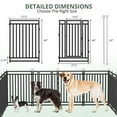 thumbnail image 4 of Petorldog 40" Metal Dog Playpen, 24 Panels Portable Fence for Indoor & Outdoor Use (Black-Silver), 4 of 6