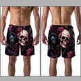 thumbnail image 3 of luoweisi Men's Beach Shorts Quick Dry Swim Trunks with Mesh Lining Skull 2XL, 3 of 5