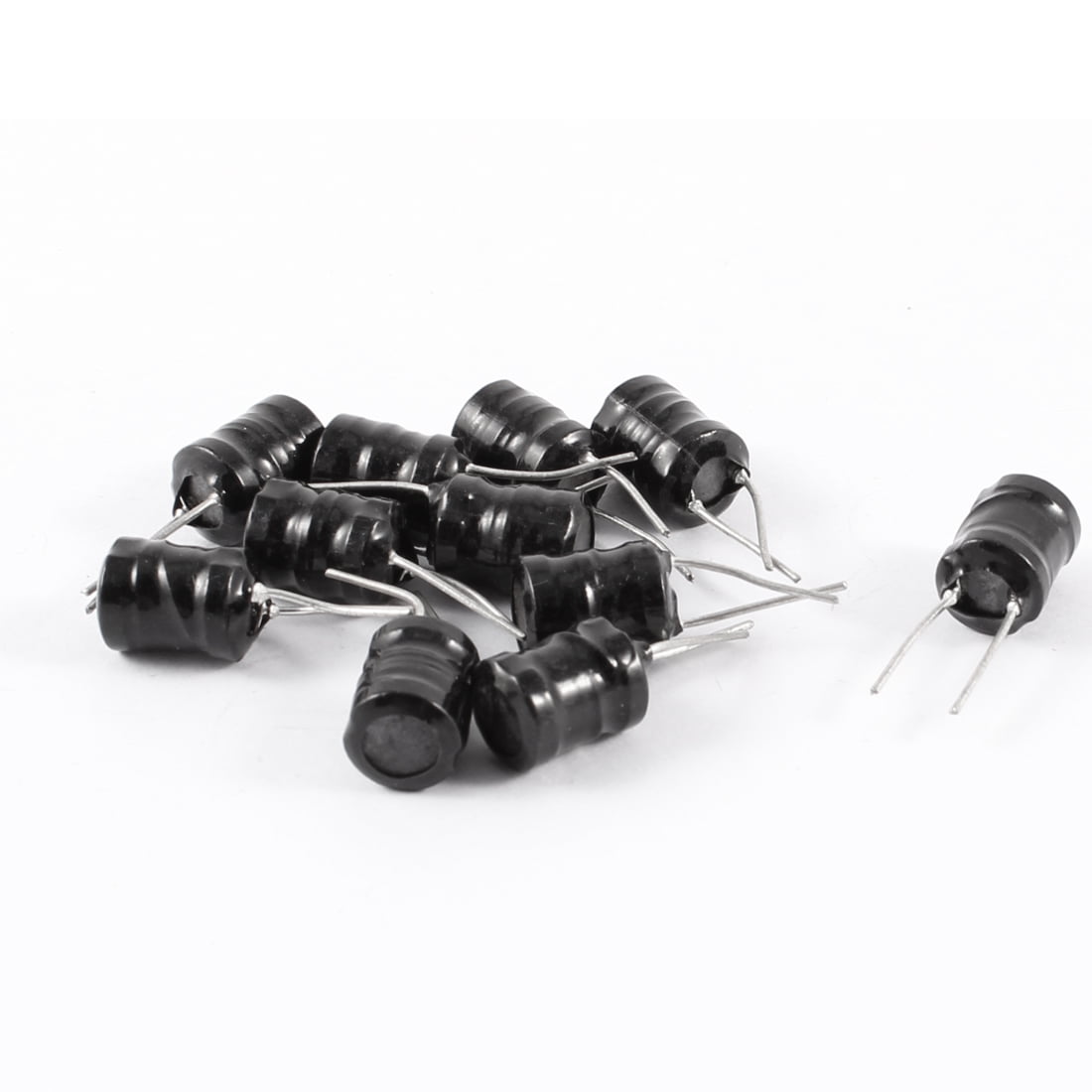 10 x Magnetic Core 100uH Radial Leads 8x10 8mm x 10mm Inductors