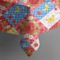 thumbnail image 5 of Pioneer Flower Floral Print Pattern Square Tablecloth, Waterproof Wipeable Spillproof Washable Table Cover for Home Kitchen Party Decor, 52"x52", 5 of 6