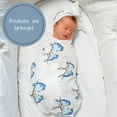 thumbnail image 2 of LollyBanks Blue Bird Swaddle Blanket for baby Girls- 100% Muslin Cotton, 47" x 47", Breathable and Ultra Soft, 1 Pack, 2 of 7