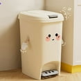 thumbnail image 6 of Osdhezcn Creamy Home Trash Bin with Hand and Foot Pedal, Large Capacity for Waste Management Waste Bin, 6 of 9