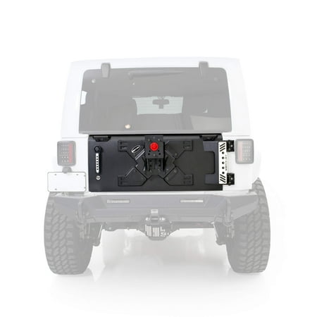 XRC Tailgate and Tire Carrier Jeep JK/JKU Wrangler 07-18 2 Door/4 Door Up To 37 Inch Tire Black Powdercoat Smittybilt Fits select: 2008,2015-2018 JEEP WRANGLER UNLIMITED