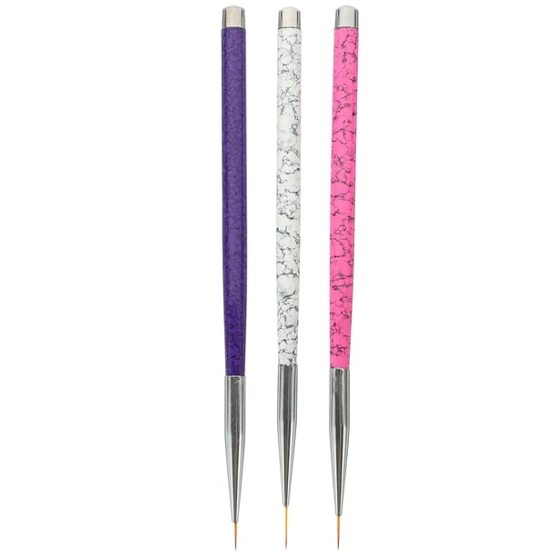 3 PCS Cepillos de arte de uñas Pincel de uñas Liner de uñas Manicure Manicure Nail Liner Pincel para salón