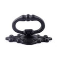 thumbnail image 5 of Black Cast Iron Cabinet Pulls Antique Ornate Handles 3.11" W Drop Style Victorian Ring Drawer Pulls Rust Resistant Dresser Handles w/Screws Renovators Supply  Pack of 2, 5 of 8