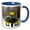 Blue/White, variant on 3drose, Christmas Decorated Holiday Lamppost Lanterns Winter Snow Background, 11oz Magic Transforming Mug