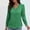 Green, variant on Shirts for Women Cut out Long Sleeve V Neck Solid Color Fashion Pullover Tops Fall Winter Spring Vacation Going out Blouses Casual T Shirts