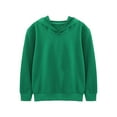 thumbnail image 4 of MSemis Kids Boys Girls Hooded Sweatshirt Solid Color Basic Hoodie Pullover Tops Green 9-10, 4 of 7