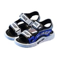 thumbnail image 3 of Karoyedx Teen Sandals Boys Sandals Double Adjustable Strap Open Toe Sandals Summer Fashion Lightweight Beach Shoes Blue Size,11.5, 3 of 8