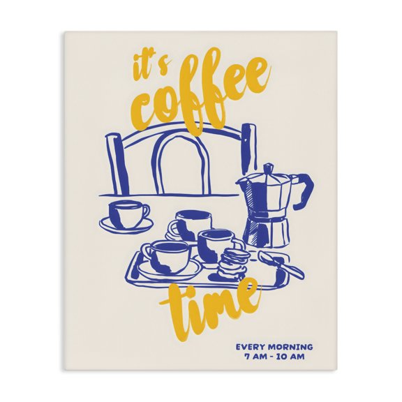 Stupell Industries It's Coffee Time Breakfast Ritual Canvas Wall Art, design by The Prints Vibe