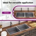 thumbnail image 3 of vidaXL 39.4-inch Kitchen Sink with Strainer, Top-Mount Sink Double Bowl, Silver Stainless Steel, 3 of 10