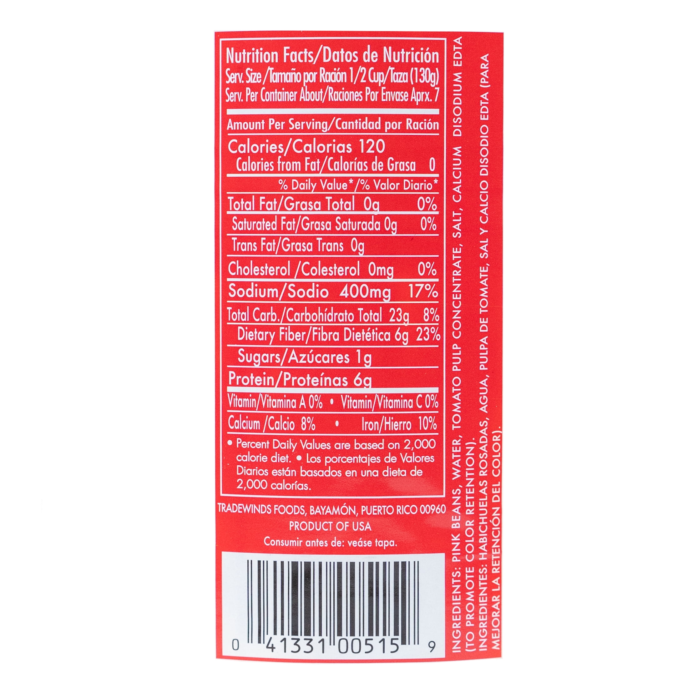 Casera Pink Beans In Tomato Broth, 29 Oz Canned Habichuelas