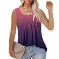 thumbnail image 5 of Njoeus Womens Tank Tops Summer T Shirts Floral / Printed Pleated Sleeveless Tunic Blouse Shirt Casual Loose Flare Tank Top S-XXL, 5 of 7