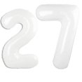 thumbnail image 1 of Globo digital Kelfuoya, 40 cm, blanco, número 27, para decoración de fiestas, 1 of 8