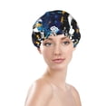 thumbnail image 3 of Kdxio Football Print Shower Cap for Women,Elastic and Reusable,Double Waterproof Layers Bathing Hat, 3 of 9