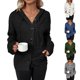 thumbnail image 5 of Women Fashion Solid Hooide Single-Breasted Draw String Knitted Sweater Cardigan, 5 of 8