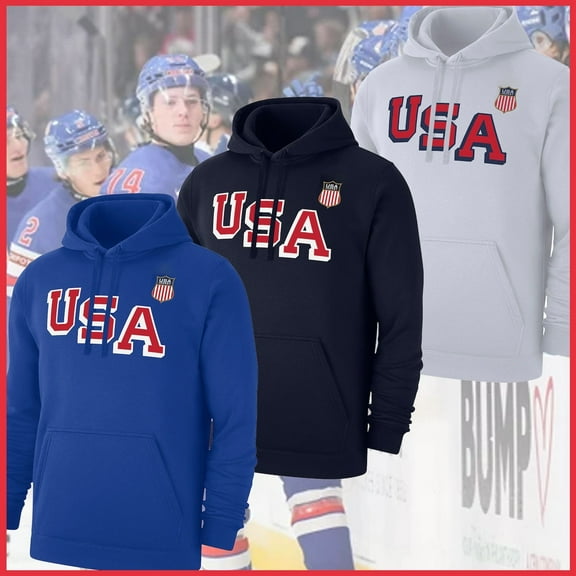 US Hockey 2026 Logo Club Hoodie Full Size S-3XL Reprint