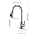 thumbnail image 2 of Cfowner Single Handle High Kitchen Faucet, Stainless Steel Sink Faucets with Pull Down Sprayer, 360°Swivel Spout, 2 of 6