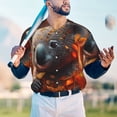 thumbnail image 5 of Hirioo Cute Maple Leaf Koala for Men's Baseball T-shirt Shirts Short Sleeve Casual Summer Button Stretch T Shirts,Size S-4XL-4X-Large, 5 of 7