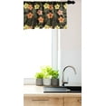 thumbnail image 3 of Ambesonne Hibiscus Window Valance, Vintage Jungle Foliage Art, 42" x 12", Dark Brown Multicolor, 3 of 3