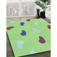 thumbnail image 2 of Ahgly Company Indoor Round Patterned GreenYellow Green Area Rugs, 5' Round, 2 of 6
