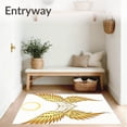 thumbnail image 3 of ODIKA 6'x9' Machine Washable Non-Slip Area Rug, Christmas Crochet Kit Wings Canvas Hook Needlecraft High Traffic Rug, Gold, 650495, 3 of 5