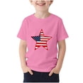 thumbnail image 6 of BFHHYA Youth 4th of July Tee Tops Patriotic Print Crew Neck Short Sleeve Shirts Boys Girls Summer Fashion Tees Shirts 3-15 Years, 6 of 6