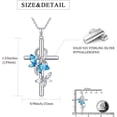 thumbnail image 2 of Dorunmo Dragonfly Cross Necklace 925 Sterling Silver for Women Crystal Dragonfly Gift Forever in My Heart Love Jewelry Gift for Wife Daughter Mother, 2 of 6