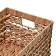 thumbnail image 4 of happimess Hayden Bohemian Cottage Hand-Woven Hyacinth Rectangular Nesting Baskets with Handles, Natural (Set of 3), BSK2012A-3SET, 4 of 7