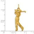 thumbnail image 3 of 14K Yellow Gold Charm Pendant Themed 32 mm 13 Male Golfer, 3 of 3