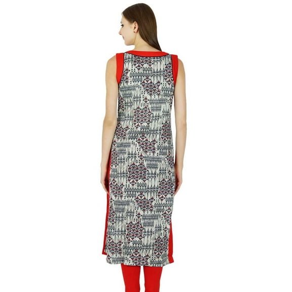 Ethnic Kurti Indian Printed Bollywood New Kurta Women Casual Top Tunic Dress