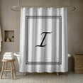 thumbnail image 4 of Creative Products Classic White Monogrammed Shower Curtain - I, 4 of 7