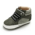 thumbnail image 6 of WZEIIOT Baby Boys Sneakers Spring Autumn Soft Sole Color Block High Top Casual First Shoes Learning Walking Shoes Boys Girls Lightweight Breathable Comfy Athletic Footwears Us Size:5, 6 of 9