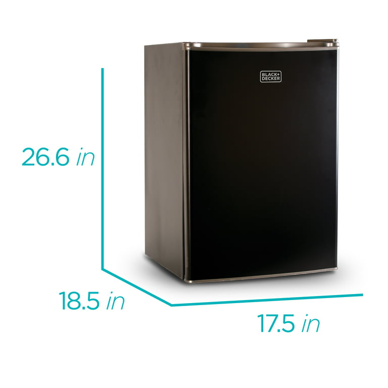 BLACK+DECKER BCRK25 2.5 Cu. Ft. Compact Refrigerator with Freezer - Black