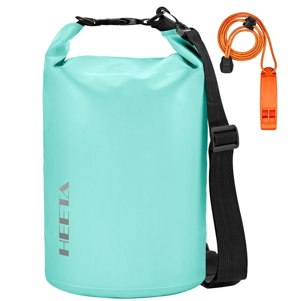 Mochila ligera impermeable Dry Bag HEETA de 20 litros, color verde menta