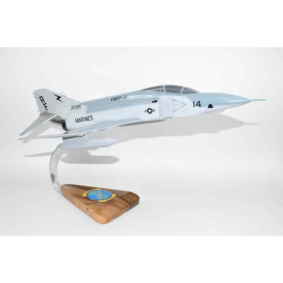 VMFP-3 Eyes of the Corps (1987) RF-4B Model, 1/42 (18") Scale, Mahogany, Marines, Fighter