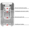 thumbnail image 3 of 2 Slot Toothbrush Holder and Toothpaste Dispenser Wall Mounted, Automatic Toothpaste Squeezer, 2 in 1 Tooth Brush Toothpaste Organizer for Shower (White), 3 of 6