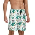 thumbnail image 2 of Naloa Hello Summer Men's Short Pajama Pants, Lounge Comfort Shorts with Elasticized Waistband and Side Pockets - Medium, 2 of 9