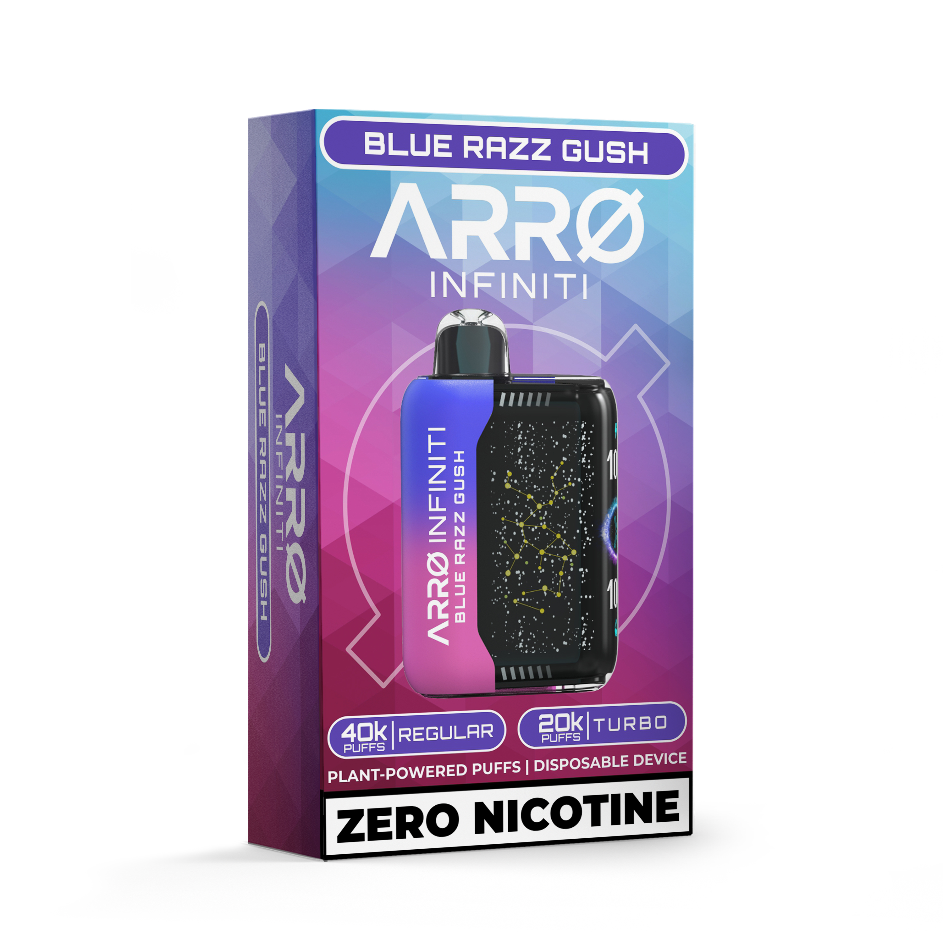 ARRO Infiniti - Blue Razz Gush | 0% Nicotine, 40k puffs, Aromatherapy Diffuser