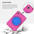 thumbnail image 4 of Dteck Case for Samsung Galaxy Tab A7 Lite 8.7 inch T220 T225,Shockproof Rugged Kids Friendly EVA Case Hand Grip 360° Rotating Kickstand Washable Tablet Cover,Rose, 4 of 5