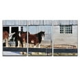 thumbnail image 2 of wall26 - 3 Piece Canvas Wall Art - Horses by Barn - Modern Home Art Stretched and Framed Ready to Hang - 24"x36"x3 Panels, 2 of 4