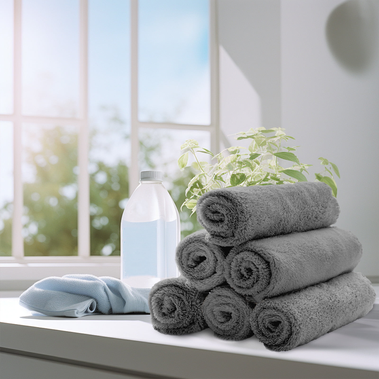 Qiweii 50PCS Bulk Bath Towel Set, Thick Soft Absorbent Household Face Towels, Economical Gift Towel Set