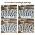 thumbnail image 7 of ODIKA 5'x7' Blue Beige Geometric Eye Pattern Washable Area Rug Modern Symmetrical Design with Borders Non-Slip, Chair-Friendly for Dining Room, Under Table, Home Office, 7 of 7