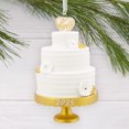 thumbnail image 3 of Hallmark Ornament Porcelain Figural Premium Wedding Cake Dated, 3 of 7