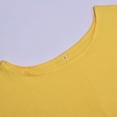 thumbnail image 4 of Gibobby Casual Playera de Manga Corta para Mujer Verano mujer manga corta cuello redondo flor camiseta Top Casual Slim camisas camiseta blusa(Amarillo,M), 4 of 5