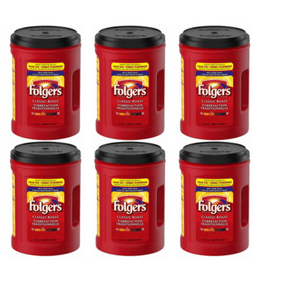 Folgers Classic Roast Ground Coffee, 1.21 kg (6/Case)
