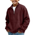 thumbnail image 4 of GXWEA Boys Knit Quarter Zip Sweatshirts Fashion Long Sleeve Pullover Tops, 4 of 4