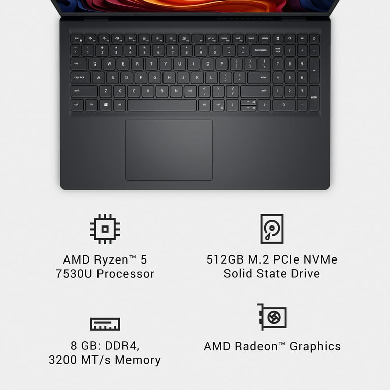 Dell 15 Laptop DC15255 - 15.6-inch FHD Touchscreen, AMD Ryzen 5